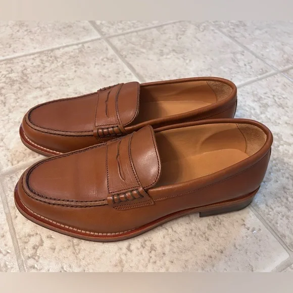 NWT Banana Republic NAVARRE PENNY LOAFER Cognac Leather Loafers Women Size 7 - Picture 7 of 14